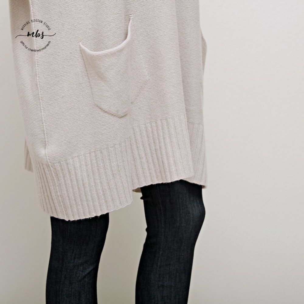 Stefanel V Neck Long Sleeve Wool Blend Oversized Sweater Dress - Picture 5 of 11
